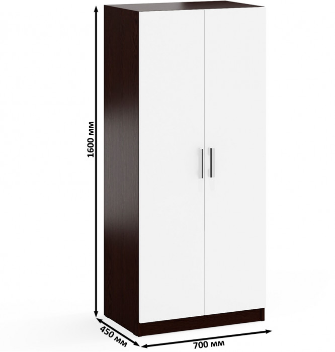 Шкаф С-МД-СК9Ш к компьютерному столу С-МД-СК9, венге/белый шагрень