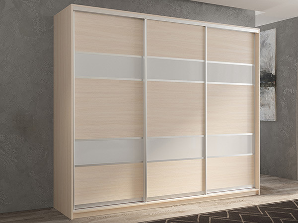 Шкаф-купе Кааппи 8 Дуб молочный 210х60х230 см