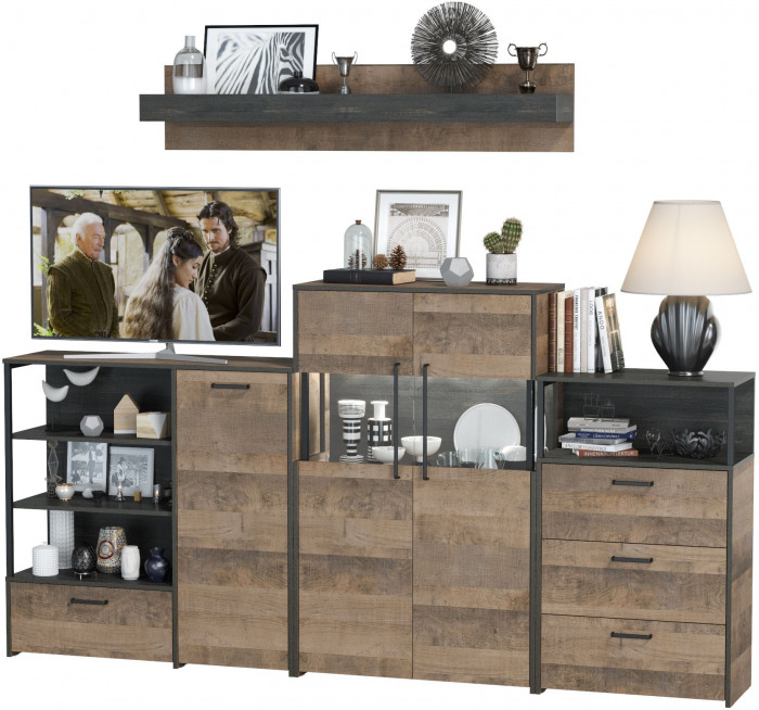 Трувор Гостиная 010, дуб гранж песочный/интра