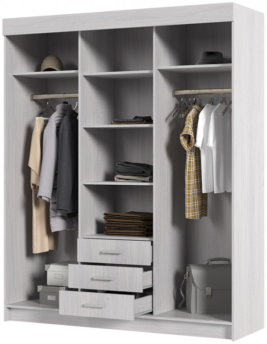 Андрей-1 шкаф-купе (1700*2100*580 мм) анкор/анкор