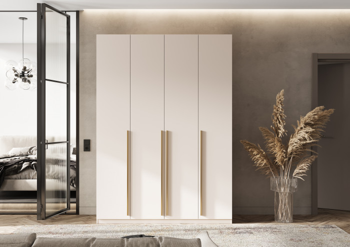 Ларго Шкаф 4-х створчатый 1600 (1 полка/4ящика), Кашемир