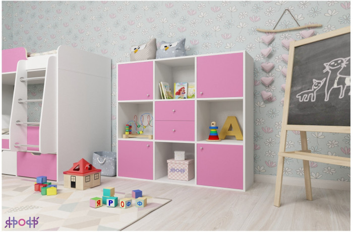 Стеллаж Джери (Ясень Анкор Темный/Дуб молочный)