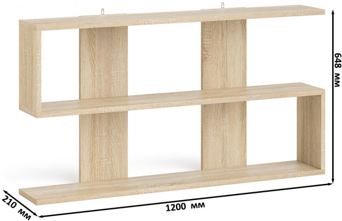 Мори компьютерный стол МС-2 + Шкаф МШ800.1 + Полка 1200, дуб сонома