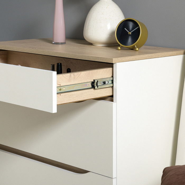 Муссон 13.198 Шкаф двухстворчатый + 13.97 Комод + Зеркало СВК, цвет белый/дуб эндгрейн элегантный, ШхГхВ 164,6х52,3х229,8 см., НЕ универсальная сборка