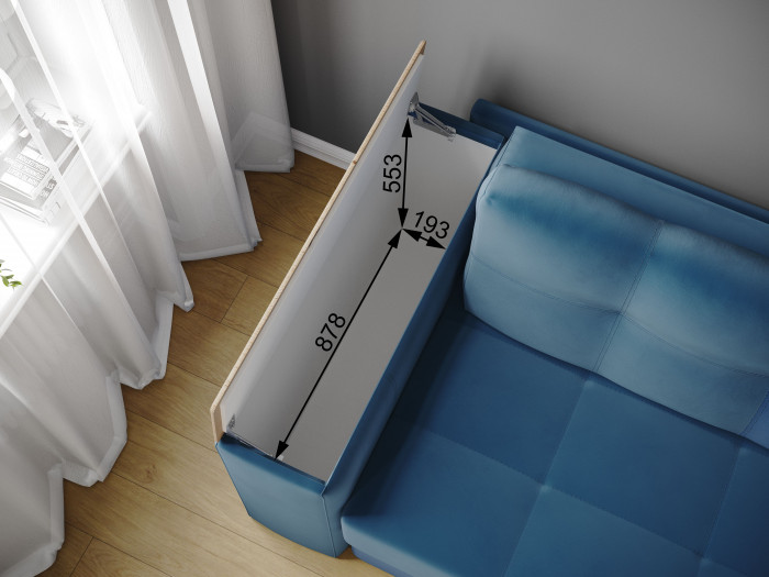 Диван раскладной Нави, винный/мдф клен кремовый