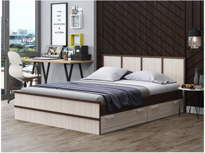 Карина-3 Кровать 140 (Венге / Ясень шимо светлый)