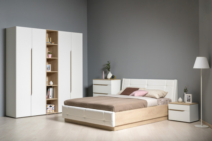 Муссон 13.97 Комод, белый/дуб эндгрейн элегантный