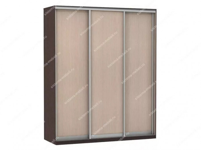 Шкаф купе Модерн 2076х450 3-х дверный 3-х секционный глухой венге/ясень