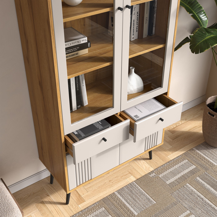 Шкаф-витрина 2-х дверная Вега Саксония