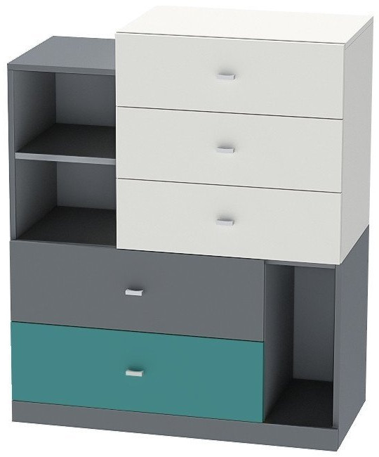 Модульная детская Клео набор 3 (Графит/Миндаль/Солнечный)