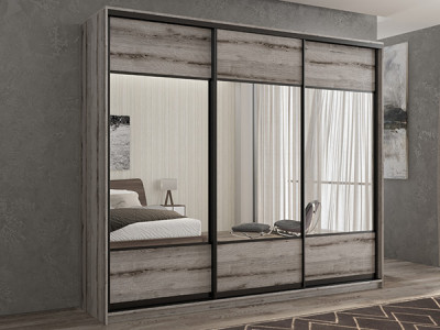 Шкаф-купе Кааппи 6 Эвок Окаменелый 240х60х230 см