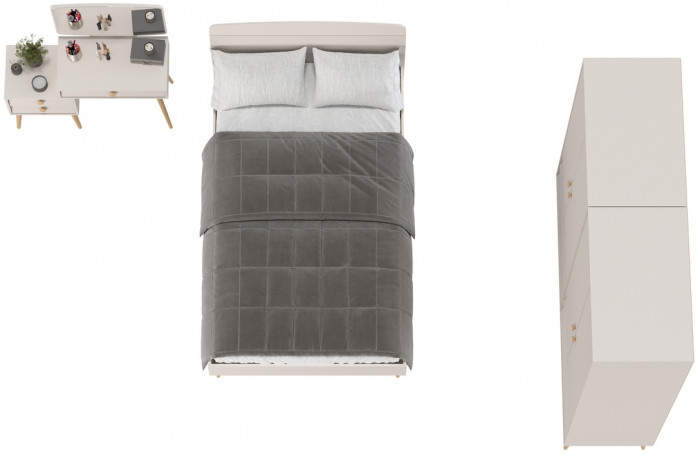 Афина Спальня 17-1200, кашемир серый