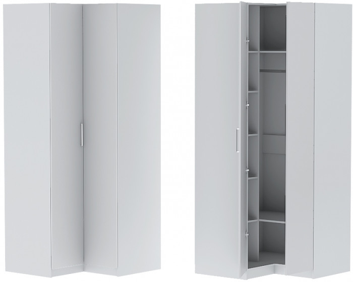 Шкаф угловой "Иннэс-7" - Белый