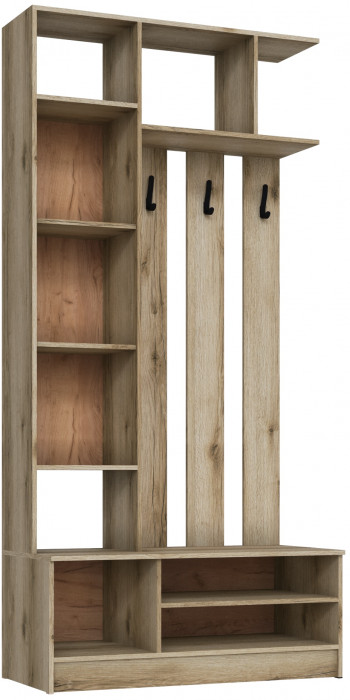 Набор мебели для прихожей "Мадрид", Дуб делано/Камень серый