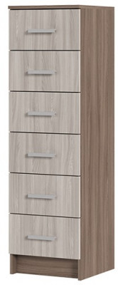 ГАРМОНИЯ КМ 602 комод 6 ящиков (0,4х1,34х0,408) шимо темный/шимо светлый