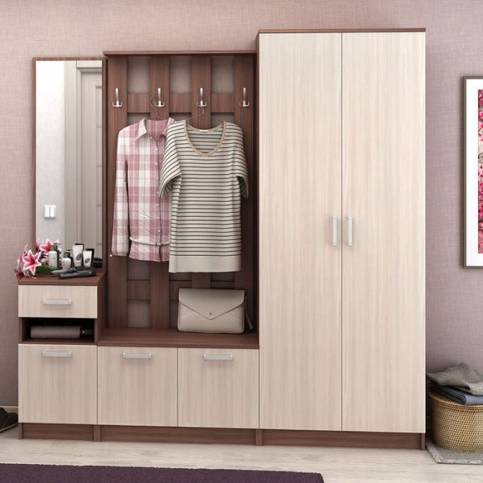 ШК-203 Машенька ЛДСП шкаф скалка (600*2020*380) венге/дуб белфорт