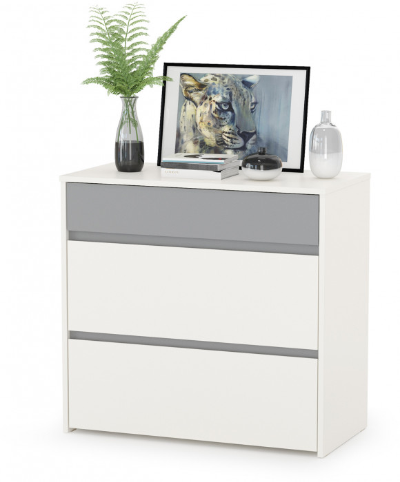 Торонто Компоновка № 19, белый шагрень/стальной серый