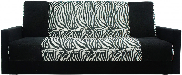 Раскладной диван-кровать, прямой, книжка, велюр, Честер зебра 120