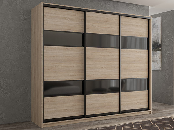 Шкаф-купе Кааппи 7 Сонома Светлый 210х60х230 см