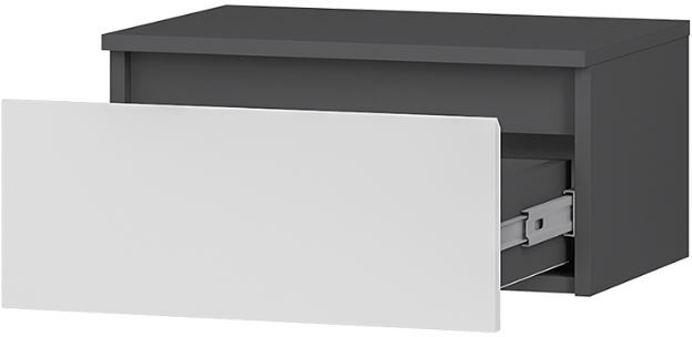 Тумба прикроватная "Шарм" ТБ-11 Графит/ Белый