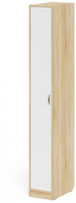 Прихожая П-6-500 Пенал, цвет дуб сонома/фасады МДФ белое дерево фрезеровка прованс, ШхГхВ 30х50х210 см., универсальная сборка