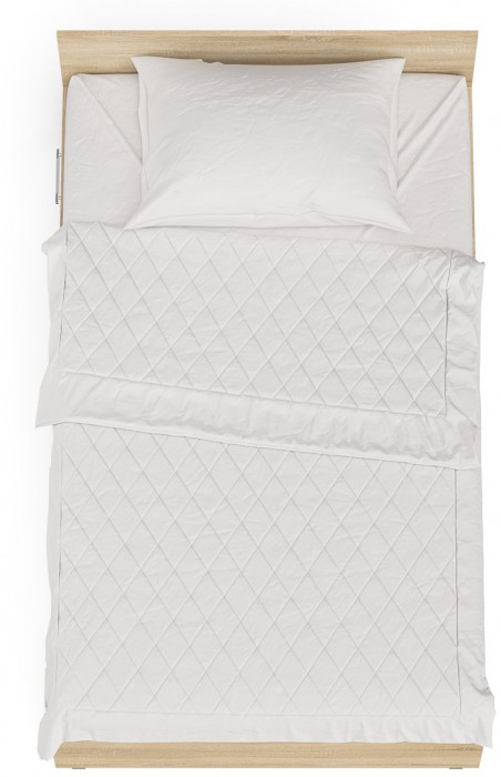 Мори Кровать с ящиками 1200, цвет дуб сонома/белый, ШхГхВ 123,5х203,5х70 см., сп.м. 1200х2000 мм., без матраса, основание есть