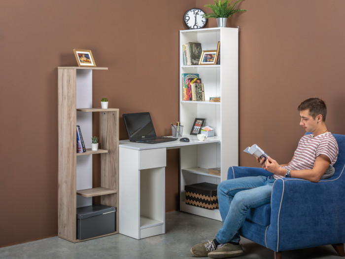 Лайт Шкаф комбинированный 10.01(письменный стол), белый