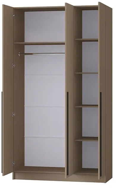 Шкаф Бастион 1200 с антресолью, Молочный шоколад