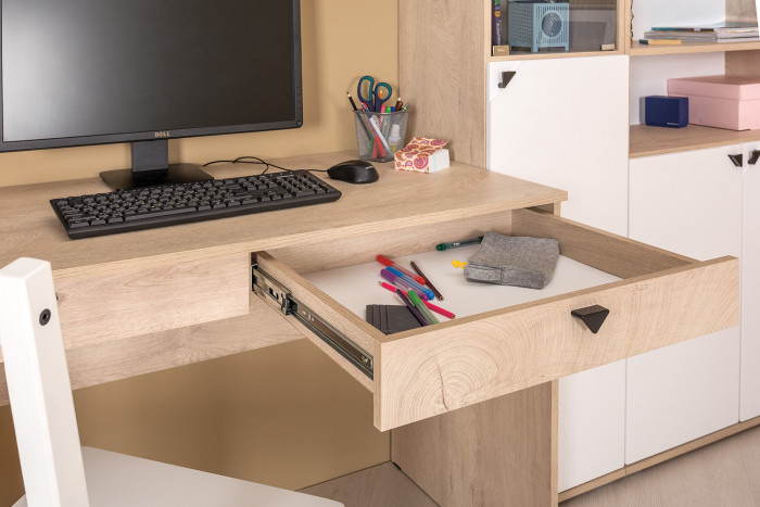 Бостон № 37, дуб эндгрейн элегантный/фасады МДФ милк рикамо софт