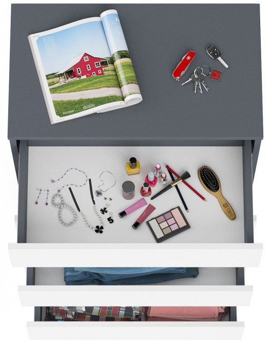 Мори Комод МК700.5, графит/белый