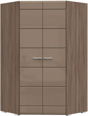 Вегас Шкаф угловой 2-х створчатый 1135*2000*1135 шимо темн/кофе с молоком