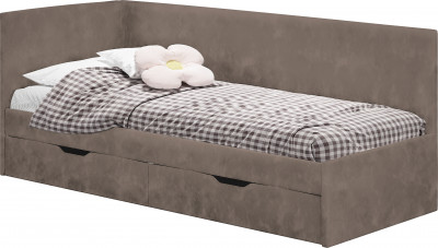 Кровать односпальная "Лео" КР-49 Белый/Маренго/ЛДСП настил