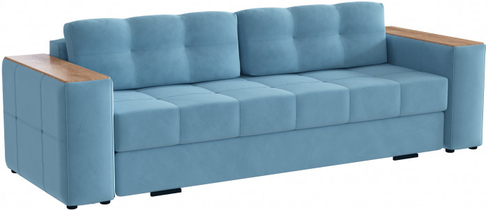 Диван раскладной Нави, светло-голубой/мдф дуб канадский