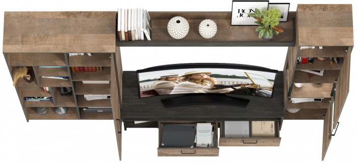 Трувор Гостиная 019, дуб гранж песочный/интра