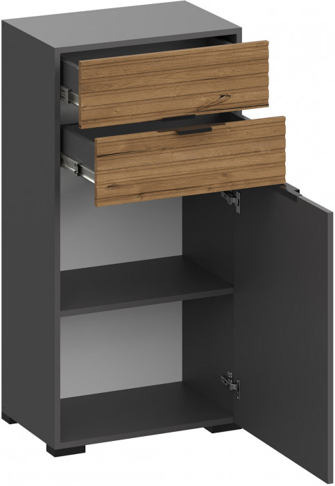 Многофункциональная тумба Ома ТБ-3612, Графит/Дуб Тортуга