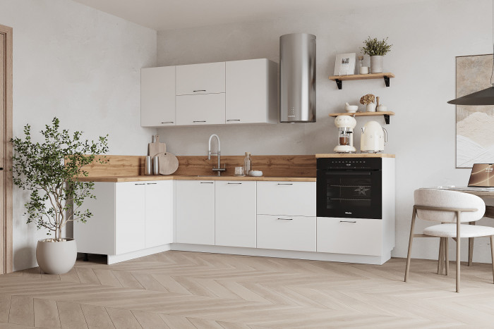 КГ Угловой 1500х2700 (с пм) , Белый софт матовый  Арника РМ в.2