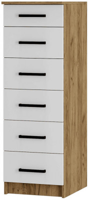 Комод "Евро" КМ-04 крафт/белый