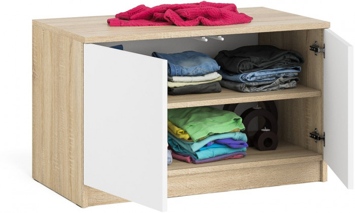 Мори Тумба/антресоль МА900.1, цвет дуб сонома/белый, ШхГхВ 90,4х50,4х54,6 см., подходит для шкафа МШ900.1