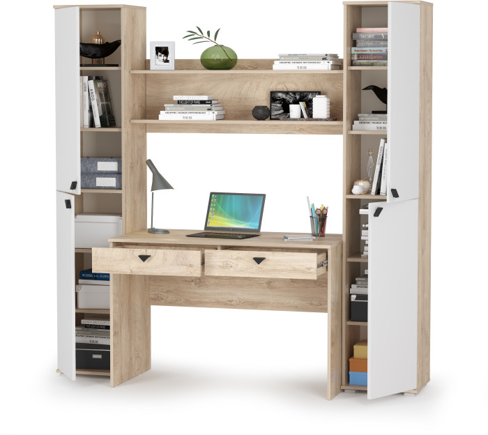 Бостон № 39, дуб эндгрейн элегантный/фасады МДФ милк рикамо софт