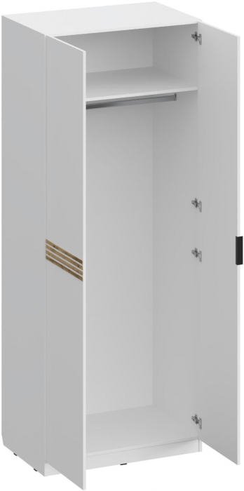 Модульная спальня Нао, набор №3, Дуб вотан/Белый (Профиль МДФ Дуб вотан)