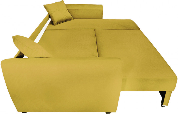 Диван УГЛОВОЙ Амстердам велюр желтый 160
