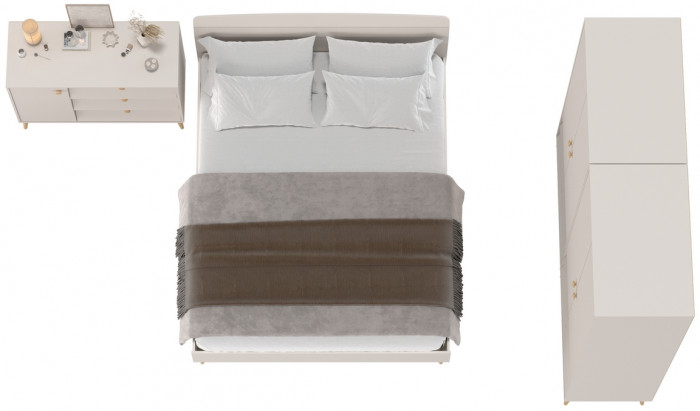 Афина Спальня 18-1600, кашемир серый