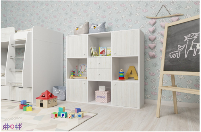 Стеллаж Джери (Венге/Лайм)