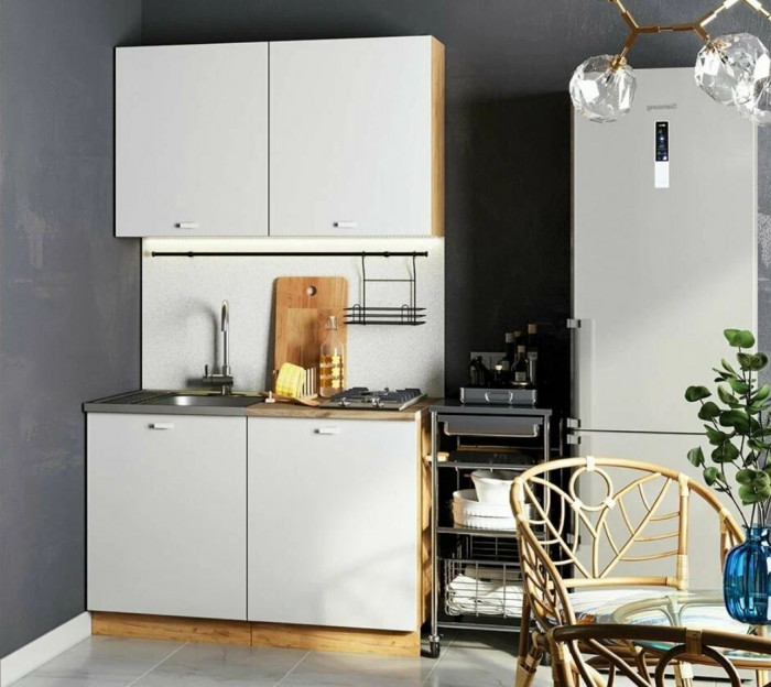 кухня Дана 1,2 дуб крафт золотой/белый