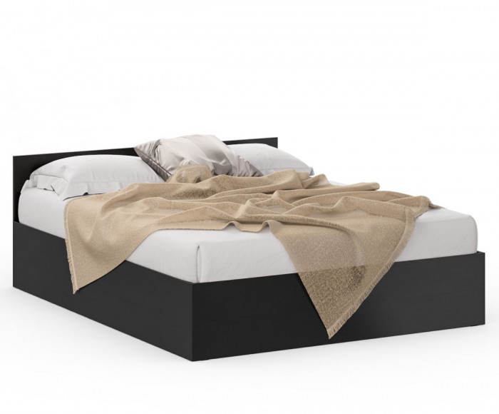 Спальня Стандарт 2-1600, цвет венге, ШхГхВ 163,5х203,5х70 + 171,2х81,2х200 см., сп.м. 1600х2000 мм., без матраса, основание есть