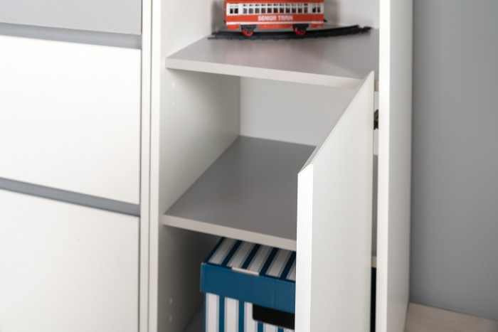 Торонто Компоновка № 24, белый шагрень/стальной серый