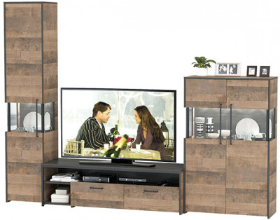 Трувор Гостиная 026, дуб гранж песочный/интра