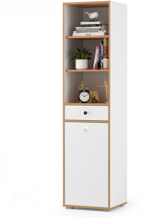 Вуди Компоновка № 03, белый премиум/дуб крафт золотой