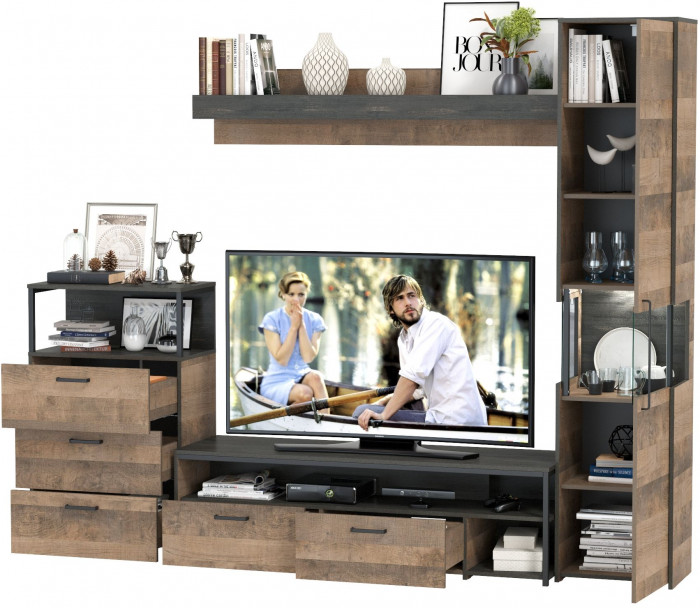 Трувор Гостиная 023, дуб гранж песочный/интра