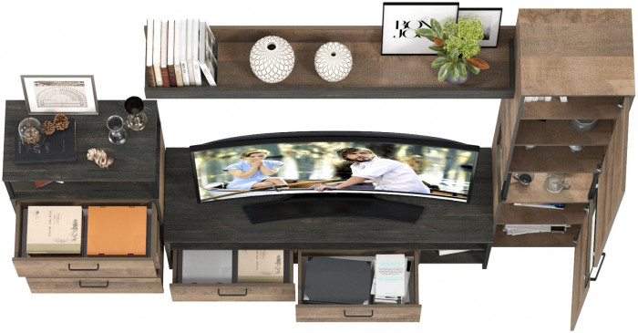 Трувор Гостиная 023, дуб гранж песочный/интра